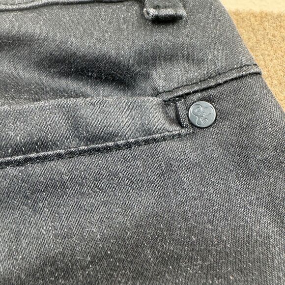 Rufskin Coal Waxed Denim Pants Men's 28X29 Black Straight Stretch SnapButton Fly - Picture 15 of 16